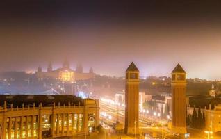 Panoramic view of Barcelona Plaza de Espana, Spain Square photo