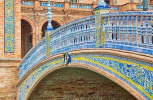 Plaza de Espana, Seville, a plaza in the Parque de Maria Luisa, a landmark example of Spanish architecture photo