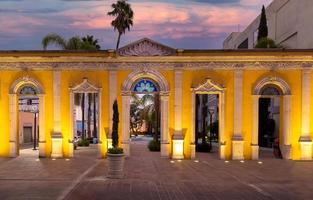 Central Mexico, Aguascalientes catholic churches, colorful streets and colonial houses in historic city center near Cathedral Basilica, one of the main city tourist attractions photo