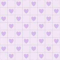 patrón de corazón púrpura líneas perforadas fondo transparente vector