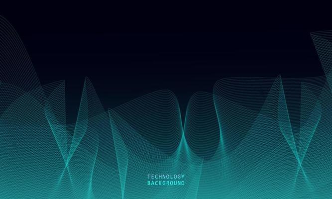 abstract wave technology background with blue light smooth and flow.