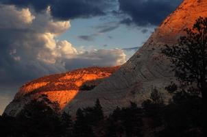 Scenic Zion Park Scenic Landscapes at sunset photo