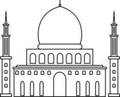 mosque outline vector
