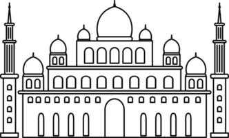 mosque outline vector