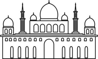 vector de contorno de mezquita