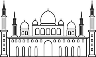 mosque outline vector