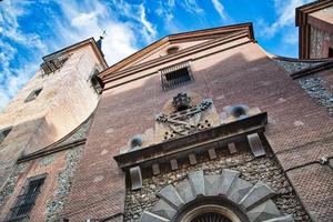 Narrow Streets of Madrid in historic city center photo