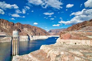 Hoover Dam Power Towers and Reservoir
