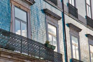 Typical architecture and colorful buildings of Lisbon historic center photo