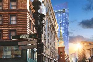 Boston typical houses in historic center photo