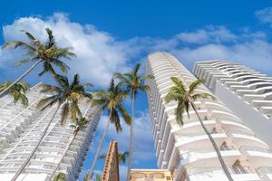 Mexico, Mazatlan ocean views and condominiums near Golden Zone touristic beach and resort zone photo