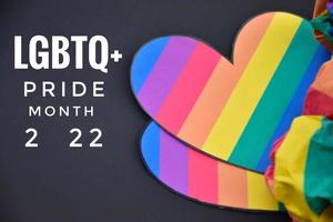 lgbt greeting card, lgbt celebrations in pride month around the world concept. photo