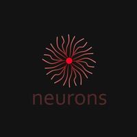 Template logo symbol neurons nerve vector