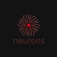 Template logo symbol neurons nerve vector