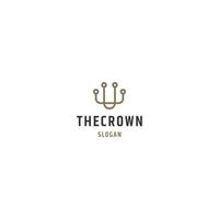 Crown line style logo icon design template flat vector