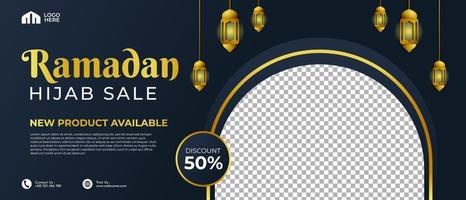 Ramadan Kareem or Eid Mubarak Islamic background design for greeting card, banner, event or poster vector