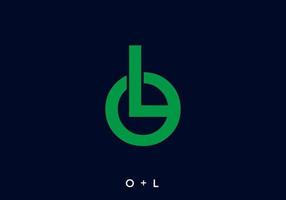 Green color of OL initial letter vector