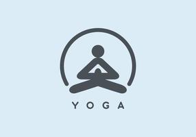 Grey color of human yoga vector