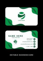 color de la hoja verde de la tarjeta de visita editable