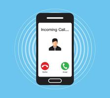 Incoming call, smartphone, Communication Connect Concept, vector design