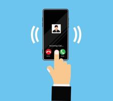 Incoming call, smartphone, Communication Connect Concept, vector design