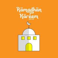 ilustración de imágenes de ramadhan kareem para saludo, afiche, etc. vector