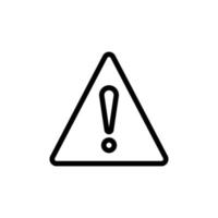 Exclamation mark icon. suitable for warning symbol. line icon style. simple design editable. Design template vector