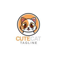 ilustración de vector de logotipo de empresa de gato