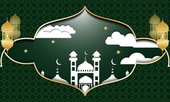 fondo de banner ramadan kareem simple y elegante vector