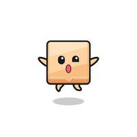 pizza box character is jumping gesture vector