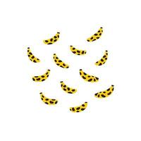 Hand drawn vector illustration of banana on white background.