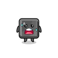 the fatigue cartoon of keyboard button vector