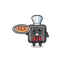 keyboard button character as Italian chef mascot vector