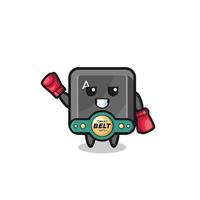 keyboard button boxer mascot character