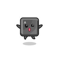 keyboard button character is jumping gesture vector