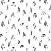 Ladder pattern vector illustration in hand drawn style. Abstract sketch doodle wallpaper. Pattern for textile, fabric,wrapping paper.