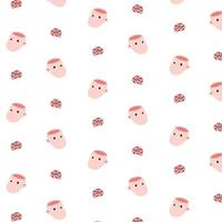 Hand drawn vector illustration of brain and head open pattern on white background.Abstract doodle wallpaper.