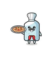 personaje de tiza como mascota del chef italiano vector