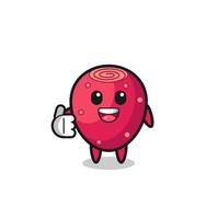 prickly pear mascot doing thumbs up gesture vector