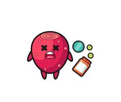 illustration of overdose prickly pear character vector