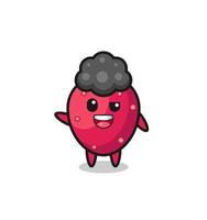 prickly pear character as the afro boy vector