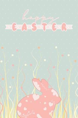 Silhouette of a rabbit on grass Easter week invitational poster Vector
