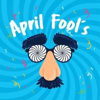 Isolated funny glasses with nose April fool Vector