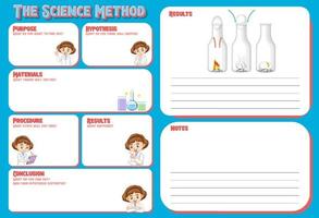 The science method worksheet for children vector