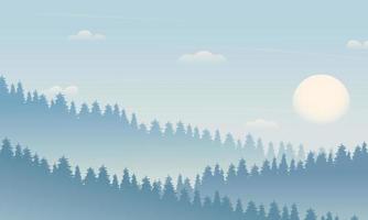 Background pine tree landscape illustration vector