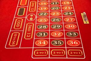 Casino machines in the entertainment area on a luxury cruise ship photo