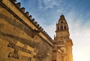 Mezquita Cathedral  at a  bright sunny day in the heart of historic center of Cordoba photo