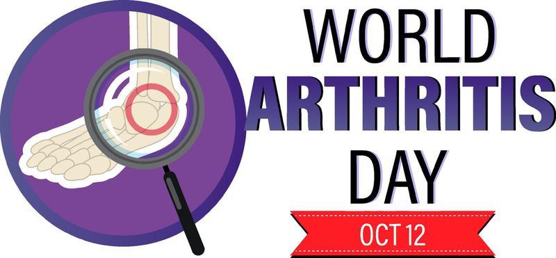 World arthritis day word banner design