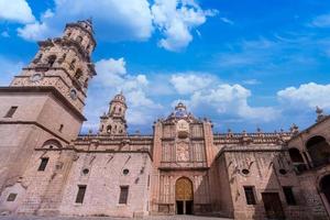 Mexico, Morelia, popular tourist destination Morelia Cathedral on Plaza de Armas in historic center