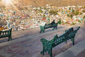 méxico, guanajuato horizonte panorámico y mirador cerca del monumento pipila foto